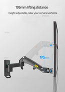 NB F150 3-12kg aluminum Gas spring Monitor tv wall bracket full motion 2 arm LCD 24"-35" LCD mount monitor holder led stand