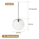 Modern Glass Pendant Lights Gold Black Hanging Lamps For Ceiling Dining Table Bedroom Dining Room Glass Ball Pendant Lighting