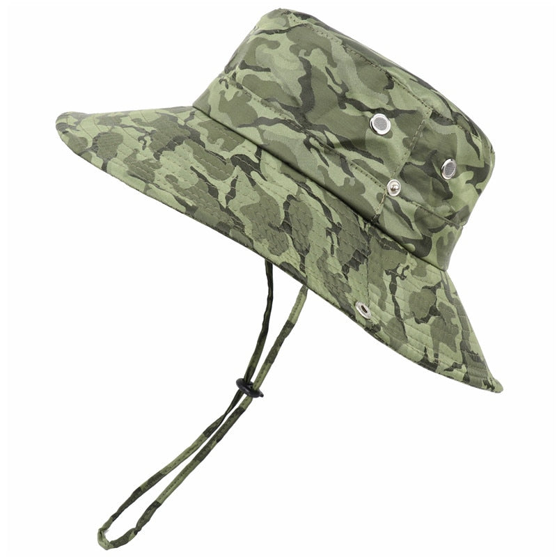 UPF 50+ Bucket Hat Men Women Bob Boonie Hat Summer UV Protection Camouflage Cap Military Army Hiking Tactical Outdoor Sun Hat