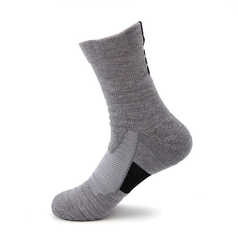 Professional Running Socks Cotton Thick Terry Socks Summer Basketball Tennis Men Sports Socks Shock Absorption Moisture Wicking