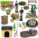 Heimdekoration Zubehör Obstbaum Bauernhof Werkzeuge Hausmodelle Gartenlandschaft Miniatur Actionfiguren Spielzeug für Kinder