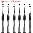 Professional Maintenance Screwdriver Y0.6 Y1.5 Y2.0 Pentalobe 0.8 T2 Bits Screwdrivers Set P5 FOR NS Apple Macbook Air