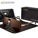 AOWEAR Herren-Flieger-Sonnenbrillen Polarisierte Spiegel-Sonnenbrillen für Herren HD-Fahr-Polaroid-Sonnenbrillen lunettes de soleil homme