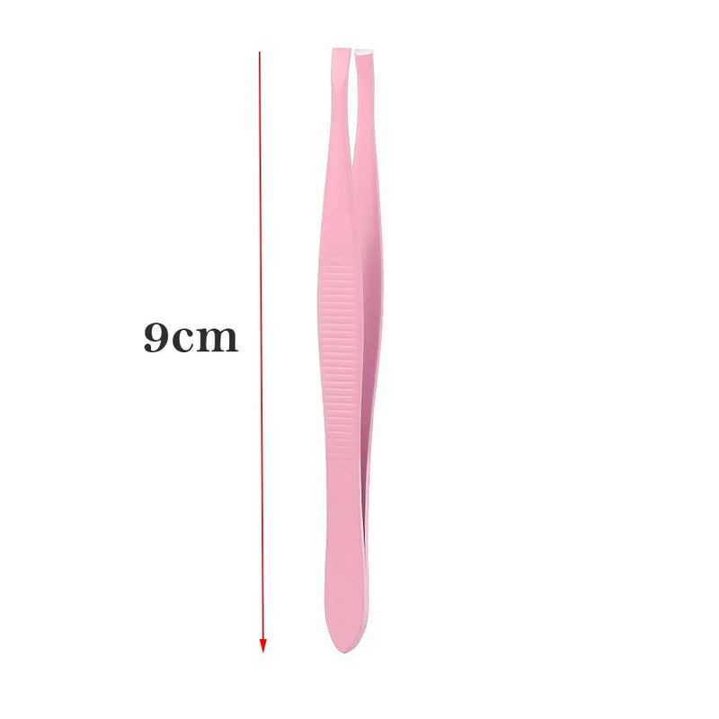 1Pc Multiple Colour Eyebrow Tweezer Slant Head Brow Trimmer Stainless Steel Professional Eyebrow Hair Removal Beauty Makeup Tool