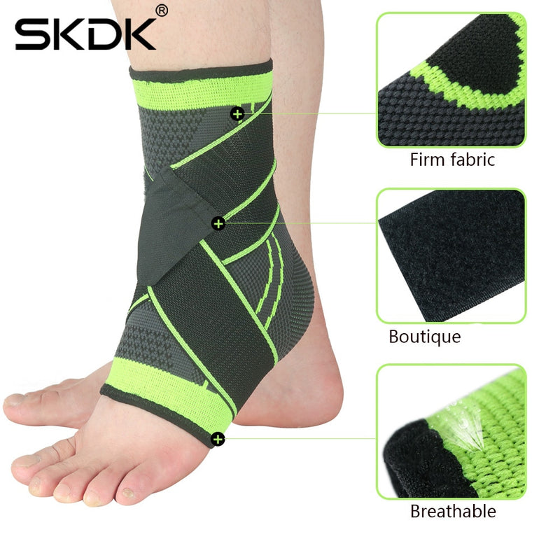 SKDK 4PC/Set Compression Knee Sleeve Sports Running Basketball Fitness Cycling Tennis Knee Ankle Elbow Wrist Support Set