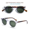 Gregory Peck OV5186 Vintage Round Men Sunglasses Frame Transparent Trendy Cicle Sunglasses for Women Polarized Round Sunglasses