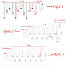 LED Icicle Star Moon Lamp Fairy Curtain String Lights Garland Christmas Lights Decor for Room Home Wedding Party Window Decor