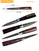 The Forge | Damascus Laser-Pattern Chef Knife Set (1-10 Piece)