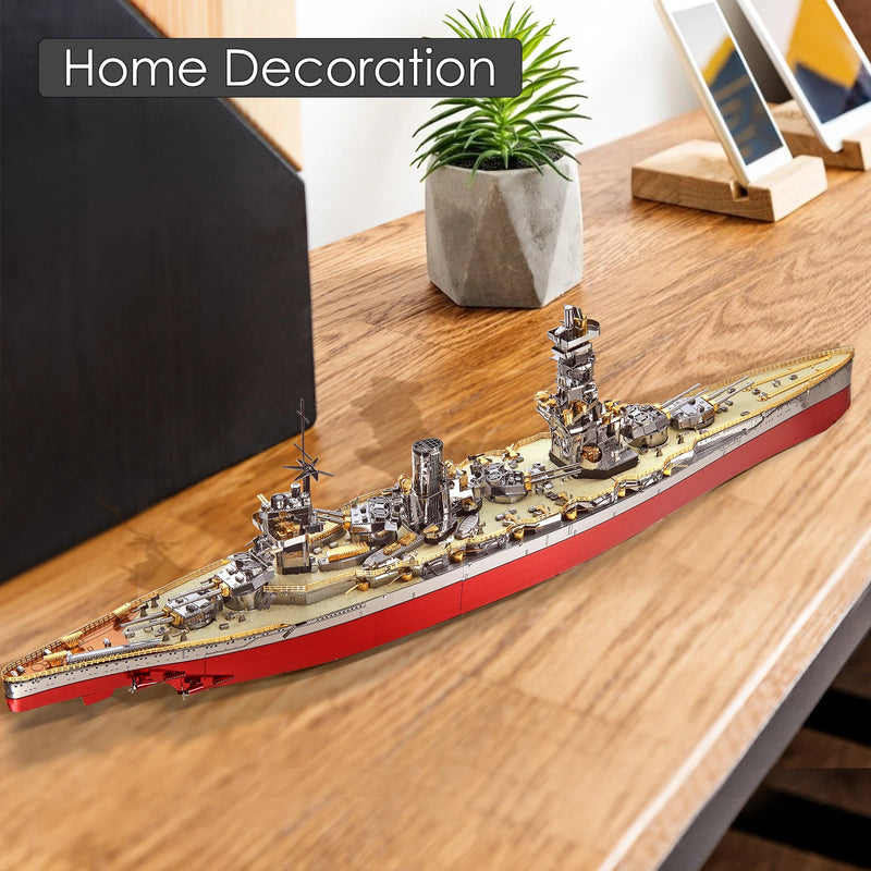 Piececool 3D Metal Puzzle Model Building Kits-Fuso Battleship DIY Jigsaw Toy ,Christmas Birthday Gifts for Adults