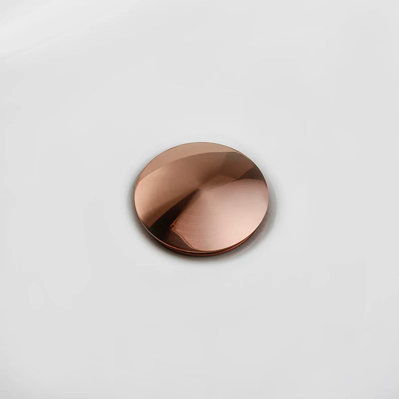 Bagnolux Rose Gold Bathroom Basin Sink Drainer Corrosion Resistance Of Round Hole Easy To Clean Brass Bathroom Sink Drainer