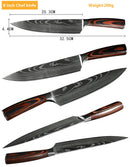 The Forge | Damascus Laser-Pattern Chef Knife Set (1-10 Piece)
