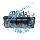3/4/5 Gang ON Off Rocker Switch Panel with 4.2A Dual USB Charger Socket LED Digital Voltmeter Car Marine Boat LED Switch  Panel
