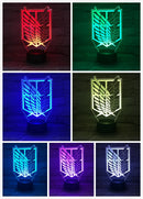Anime Attack on Titan Night Light Led Logo Children Kids Boys Gift Manga Japanese Anime Bedroom Desk Lamp Shingeki no Kyojin