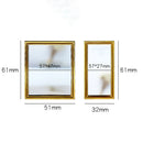 1Pcs 1/12 Dollhouse Miniature Accessories Mini Alloy Mirror Simulation Bathroom Mirror Model Toys for Doll House Decoration