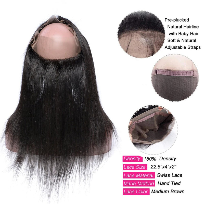 360 Lace frontal Closure Straight Hair 4x4 Lace Cloure Maxine 13x4 Swiss Lace Frontal 5x5 HD Lace Closure Human Hair Extensions