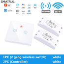 SMATRUL Tuya Smart App WiFi Touch Switch Light Wall Panel RF 433Mhz Remote DIY Relay Breaker Module Home Google Alexa 220V