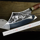 Little Cook-Professional Chinese Kitchen Chef Knife, Multifunctional Meat Cleaver, Vegetable Cutter, Fixed Blade Cooking Tools