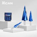 XCAN Metal Drills 4-32mm HSS Nano blue Coated Step Drill Bit Drilling Tools HSS Metal Wood Hole Cutter Step Cone Drill
