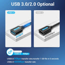 Vention USB 3.0 Verlängerungskabel USB 3.0 2.0 Kabelverlängerung Datenkabel für PC Smart TV Xbox One SSD High-Speed USB-Kabelverlängerung
