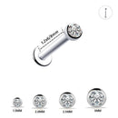 1Pc F136 Titanium 16G 1.5-4mm  Cz Gem Tragus Lip Ring Monroe Ear Cartilage Earring Piercing Labret Tragus Cartilage Earring