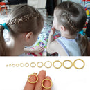 200Pcs 8/10mm Gold Silver Opening Hair Ring Dreadlock Bead Cuff Clip Braid Styling Tools Hoop Circle Accessories For Women Girls