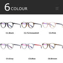 CRIXALIS Vintage Blue Light Blocking Glasses Women Round Flexible Optics Reading Frame Computer Gaming Eyewear Men UV400