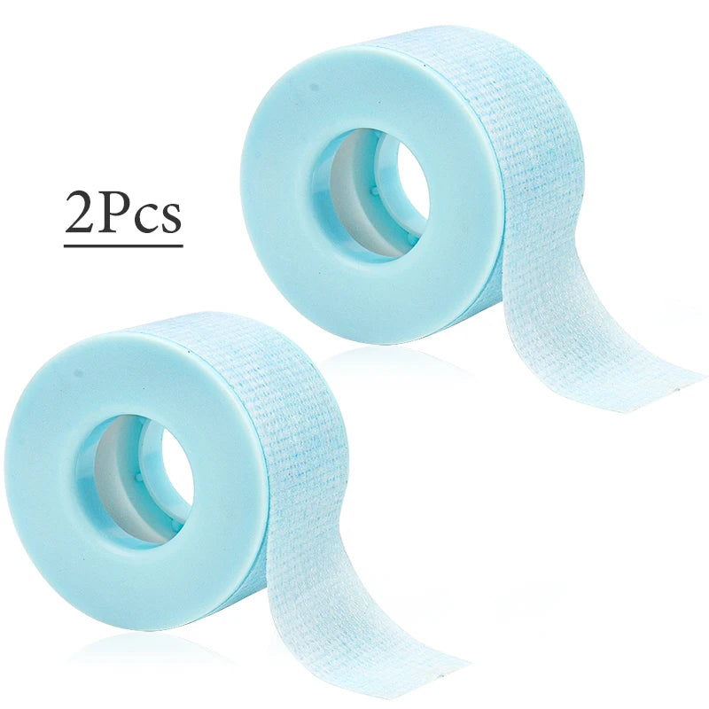 2Pcs Non-woven Medical Silicone Gel Eyelash Tape Breathable Sensitive Resistant Blue Under Eye Pad Eyelash Extension Tools