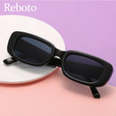 Klassische weiße rechteckige Damen-Sonnenbrille Neue Mode kleine Retro-Marken-Designer-Quadrat-Sonnenbrille Weibliche Dame Brille