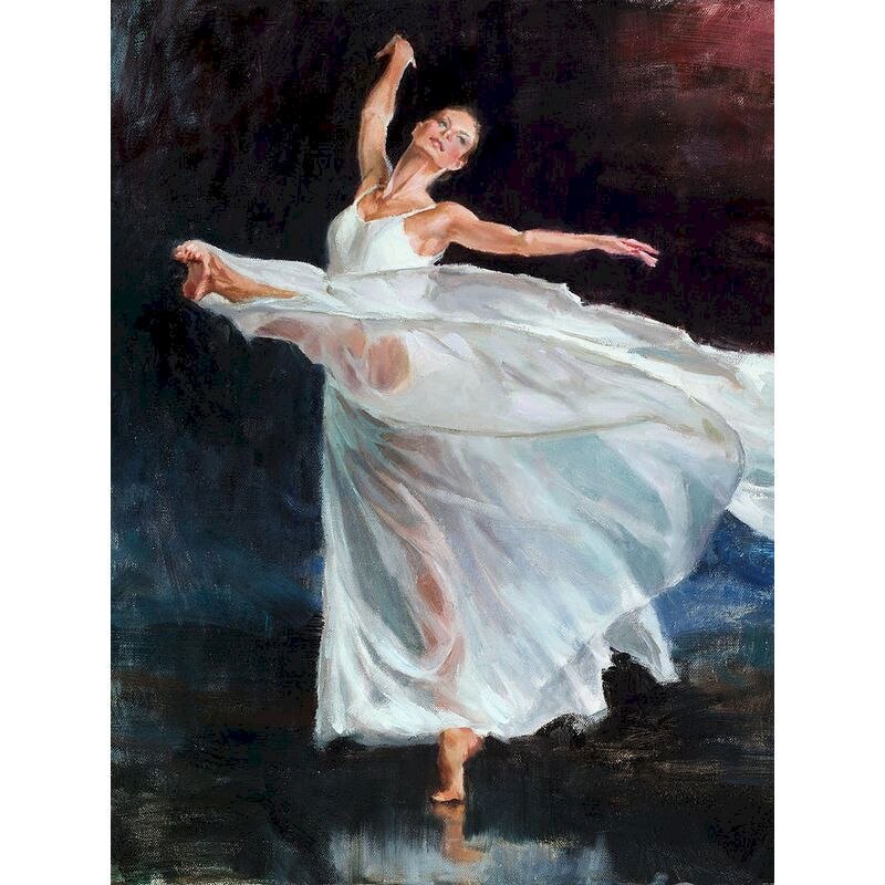 RUOPOTY Frame Ballet Dancer Figure DIY Painting By Numbers For Adults Diy Artcraft Oil Paints By Numbers Framed Drawing Artwork