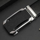 CEXIKA Men Automatic Buckle Belt Custom Engraved Name Logo Genuine Leather Waist Belts for Jeans Father's Day Personalized Gift