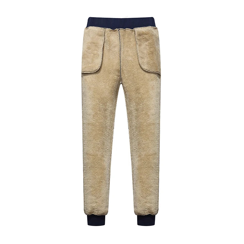 Men's Winter Pants Classic brand sweatpants super Warm Thick Pants cashmere Trousers For Men fleece Male long outdoor Pants men