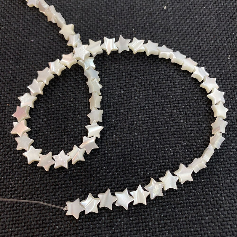 Natural Shell Beads Star-shaped Mother-of-pearl Beads for DIY Jewelry Making Necklace Bracelet Earring Accessories Size 6-12mm
