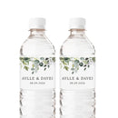20PCS Personalized Wedding Water Bottle Label,Waterproof 8"x2" Custom Name Date Wedding Lables for Bridal Shower Party Favors