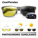 Photochrome Aluminium Magnesium Quadrat Herren Sonnenbrillen Polarisierte Sonnenbrillen für Herren Damen Autofahrerbrillen Oculos masculino Male