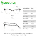 SOOLALA Cat Eye Halbrand-Anti-Blaulichtfilter Brillenrahmen Damen Blaulichtfilternde Anti-Strahlungs-Computerbrille