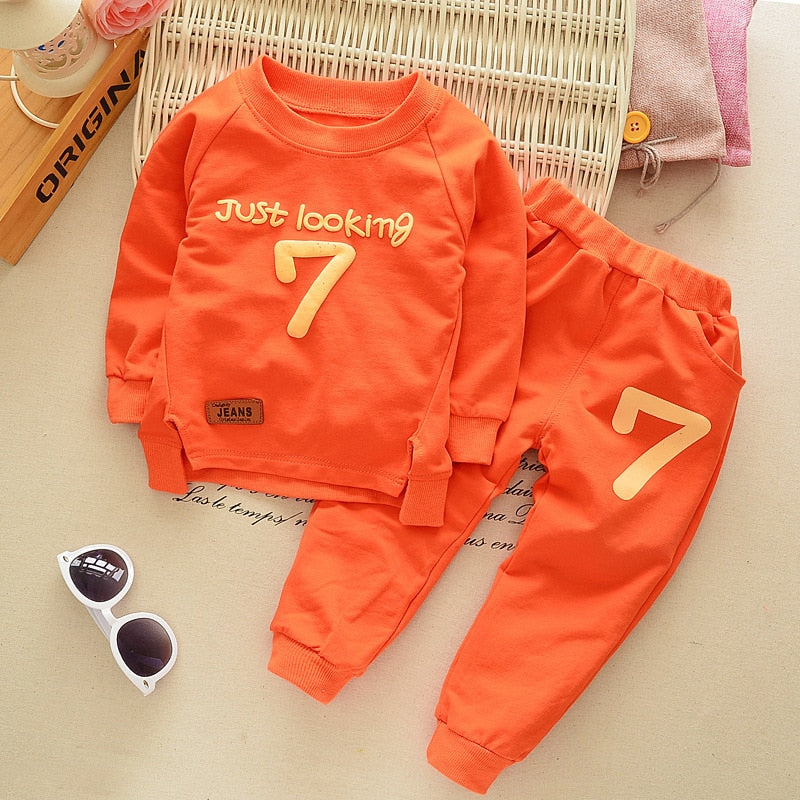 Fashion Spring Autumn Baby Girl Clothes Set Children Boys Cartoon T-Shirt Pants 2Pcs/sets Toddler Casual Costume Kids Tracksuits