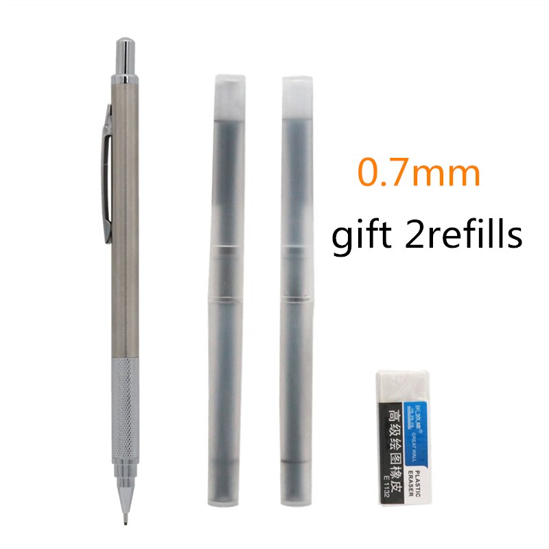 Metal 2.0 Mechanical Pencil Low center of gravity Students draw and write  pens Replaceable pencil lead