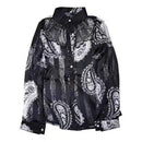 Long-sleeved Female Bottoming Shirts Women's Spring Summer Foreign Hot Drill Lace Stitching Chiffon Shirt Floral Mesh Top Blouse