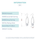 Silver 925 Jewelry Earrings Long Sanding Ball Earring For Women Wedding Fashion Jewelry