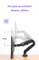 NB F80 Desktop Gas Spring 17-30" LCD LED Monitor Holder Mount Arm Full Motion Display Stand Loading 2-9 Kgs