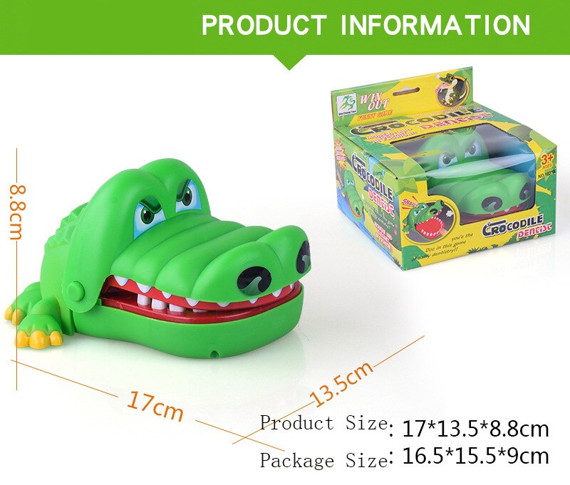 Large Crocodile Shark Dog Mouth Dentist Bite Finger Game Novelty Jokes Toys For Children Kids Family Funny Trick Play Game Gift