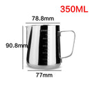 Milchaufschäumkännchen aus Edelstahl Espressokännchen Barista Craft Kaffeelatte Milchaufschäumkännchen Kanne 350 600 1000ml