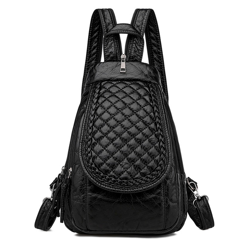 High Quality Backpack for Women 2020 New White Leather Backpack School Bag for Teenage Girls Female Travel Backpack Mochila