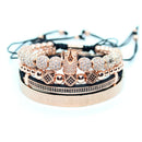 Herrenschmuck Armband Männer Luxus Königsarmreif Set Römische geflochtene Armbänder für Frauen Mode Armband Gold Manschette Freundschaftsgeschenke