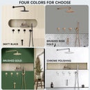 Bathroom Shower Set Brushed Rose Gold Simplicity Solid Brass Shower Faucet Shower Bath Mixer Tap Black And Chrome Color AH3023