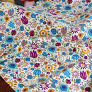 Green Leaves Pastoral Fabric Printed Floral Skirt Cotton Fabric for Handmade DIY Cotton Baby Dress Material