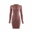 Summer 2022 cotton mini dress long sleeve casual vintage dresses autumn casual office dress women elegant bodycon dress for work