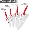Ceramic Knife Kitchen Knives Holder Chef Slicing Utility Paring Knife White Blade 3 4 5 6 inch + Stand + Peeler Cooking Set