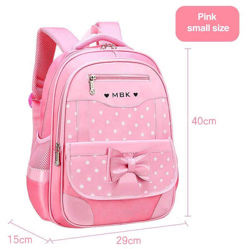 New Children School Bags Girls Dot Cute Bow Kids Backpack Set Primary School Backpacks Schoolbag Satchel Mochila Infantil