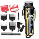 Kemei Haarschneidemaschine Elektrischer Haartrimmer Professioneller Herrenhaarschneider Schnurloser Barttrimmer LED-Anzeige Kabelloser Haarschneider